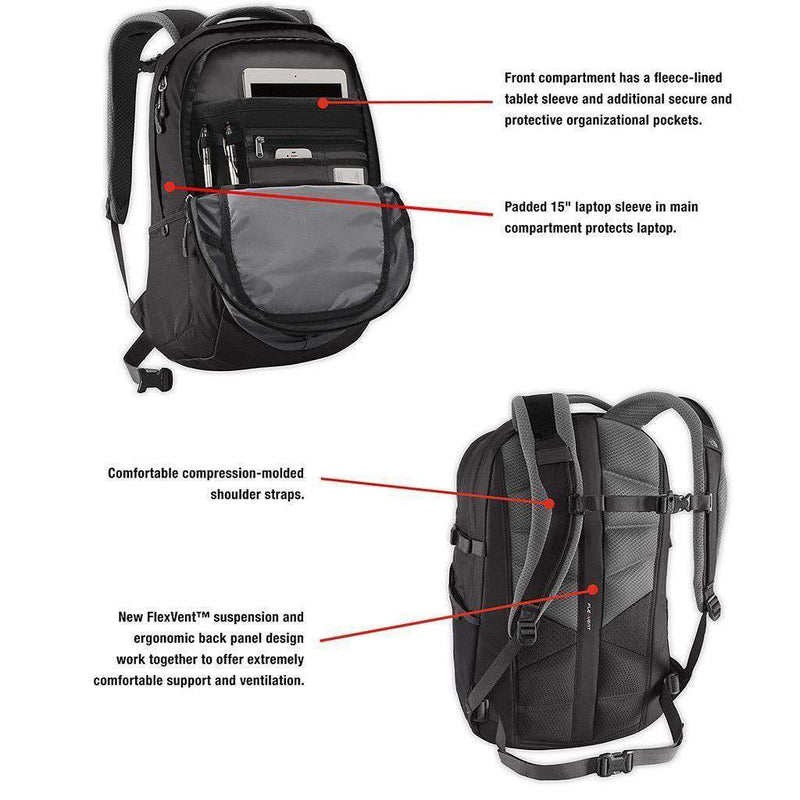 Borealis Backpack in Black by The North Face - Country Club Prep