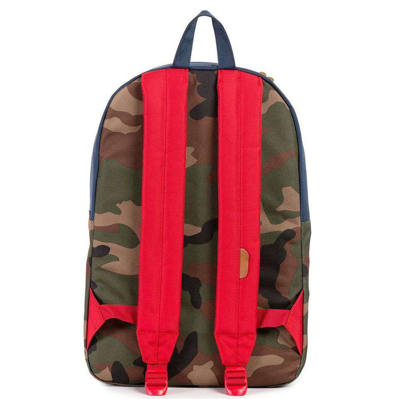 Heritage Backpack in Navy, Red and Woodland Camo by Herschel Supply Co. - Country Club Prep