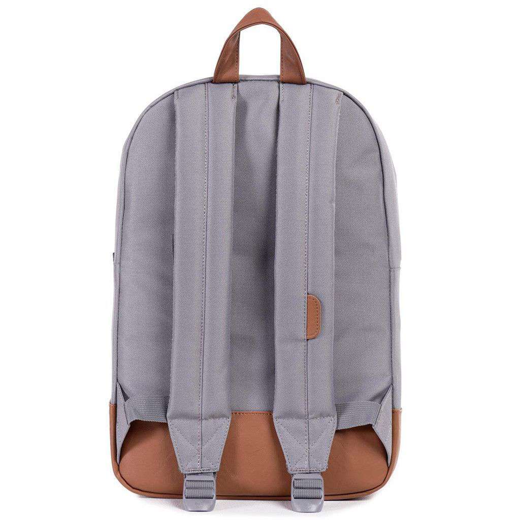 herschel backpack gray black mid volume Herschel Heritage Mid Volume Backpack in Grey – Country Club Prep