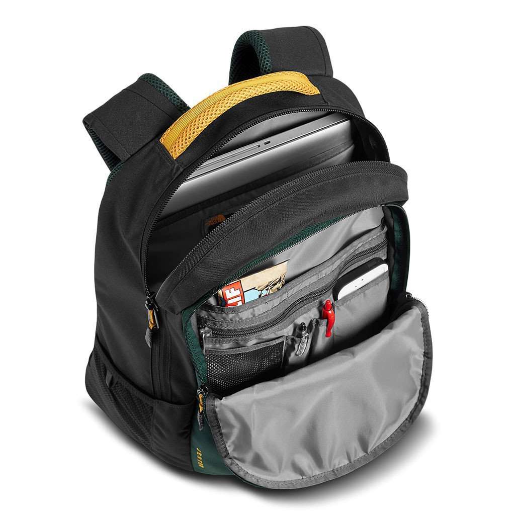 Jester Backpack in Darkest Spruce Emboss by The North Face - Country Club Prep