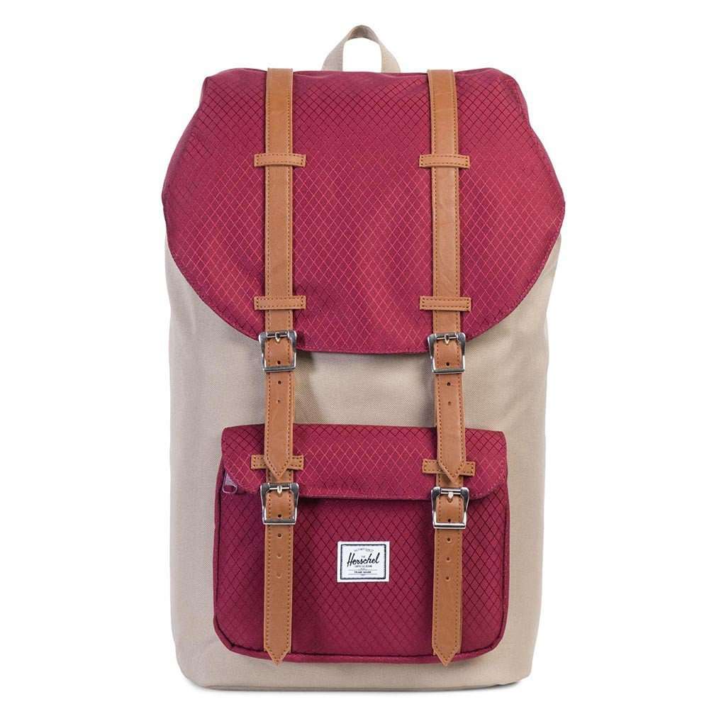herschel backpack little america purple Herschel Supply Co Little America Backpack in Brindle and Windsor Wine –  Country Club Prep