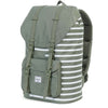 Little America Backpack in Deep Lichen Offset Stripe by Herschel Supply Co. - Country Club Prep