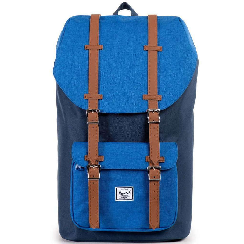 Little America Backpack in Navy and Cobalt Crosshatch by Herschel Supply Co. - Country Club Prep