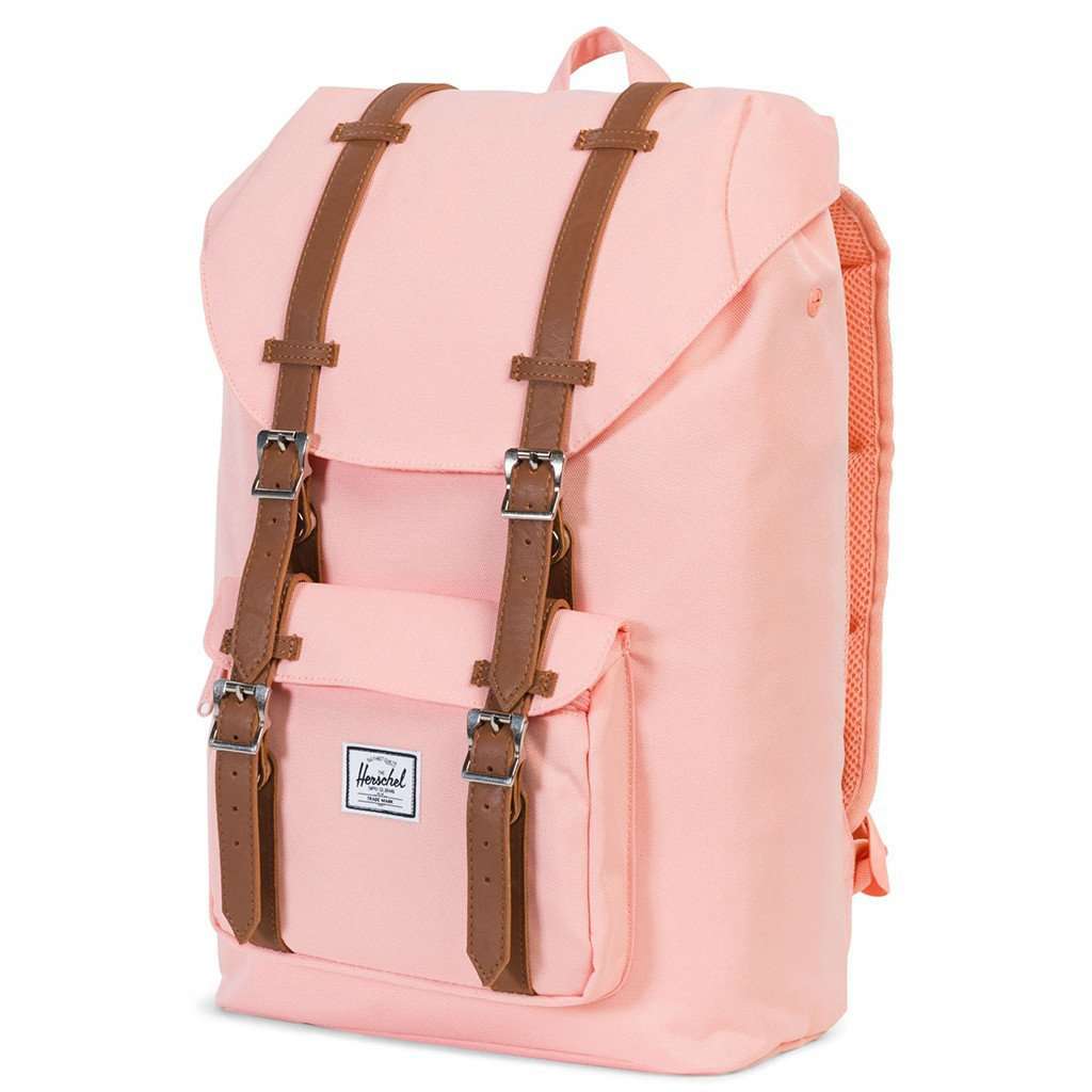 Little America Mid Volume Backpack in Apricot Blush by Herschel Supply Co. - Country Club Prep