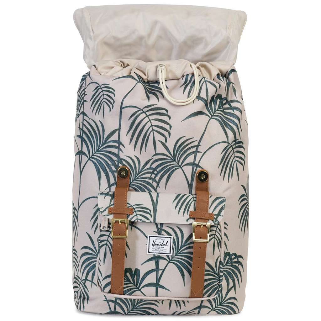 herschel backpack palm leaves Herschel Supply Co. Little America Mid Volume Backpack in Pelican Palm –  Country Club Prep