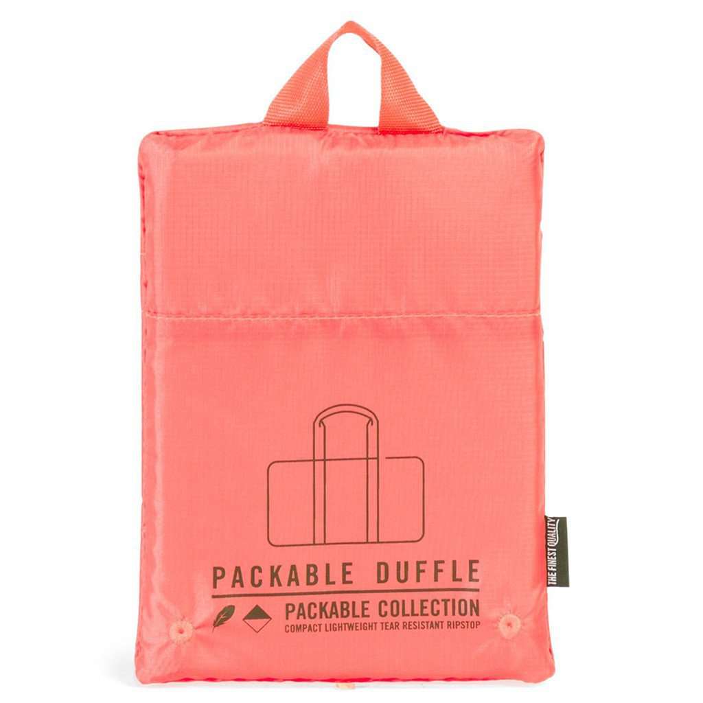 Packable Duffle in Hot Coral by Herschel Supply Co. - Country Club Prep