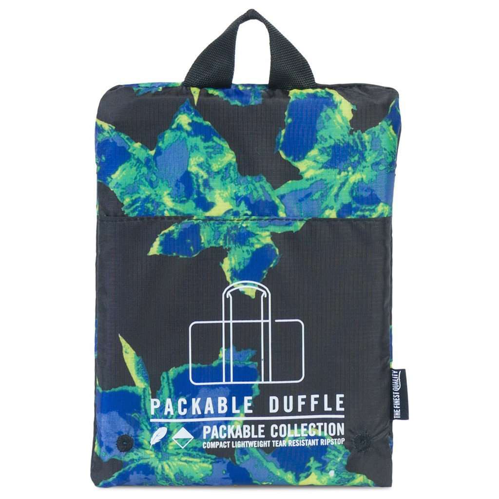 Packable Duffle in Neon Floral by Herschel Supply Co. - Country Club Prep