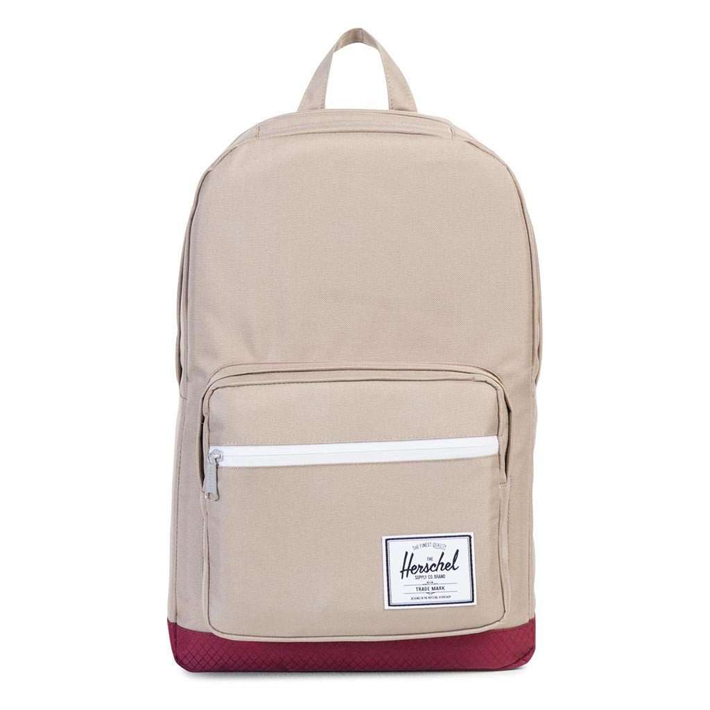 herschel backpack front pocket Herschel Supply Co. Pop Quiz Backpack in Brindle and Windsor Wine – Country Club Prep