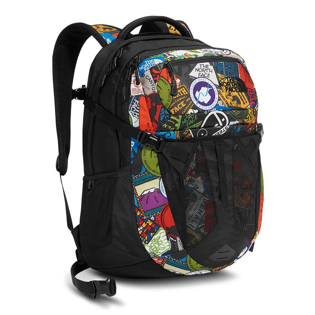 Recon Backpack in TNF Red Sticker Bomb Print by The North Face - Country Club Prep