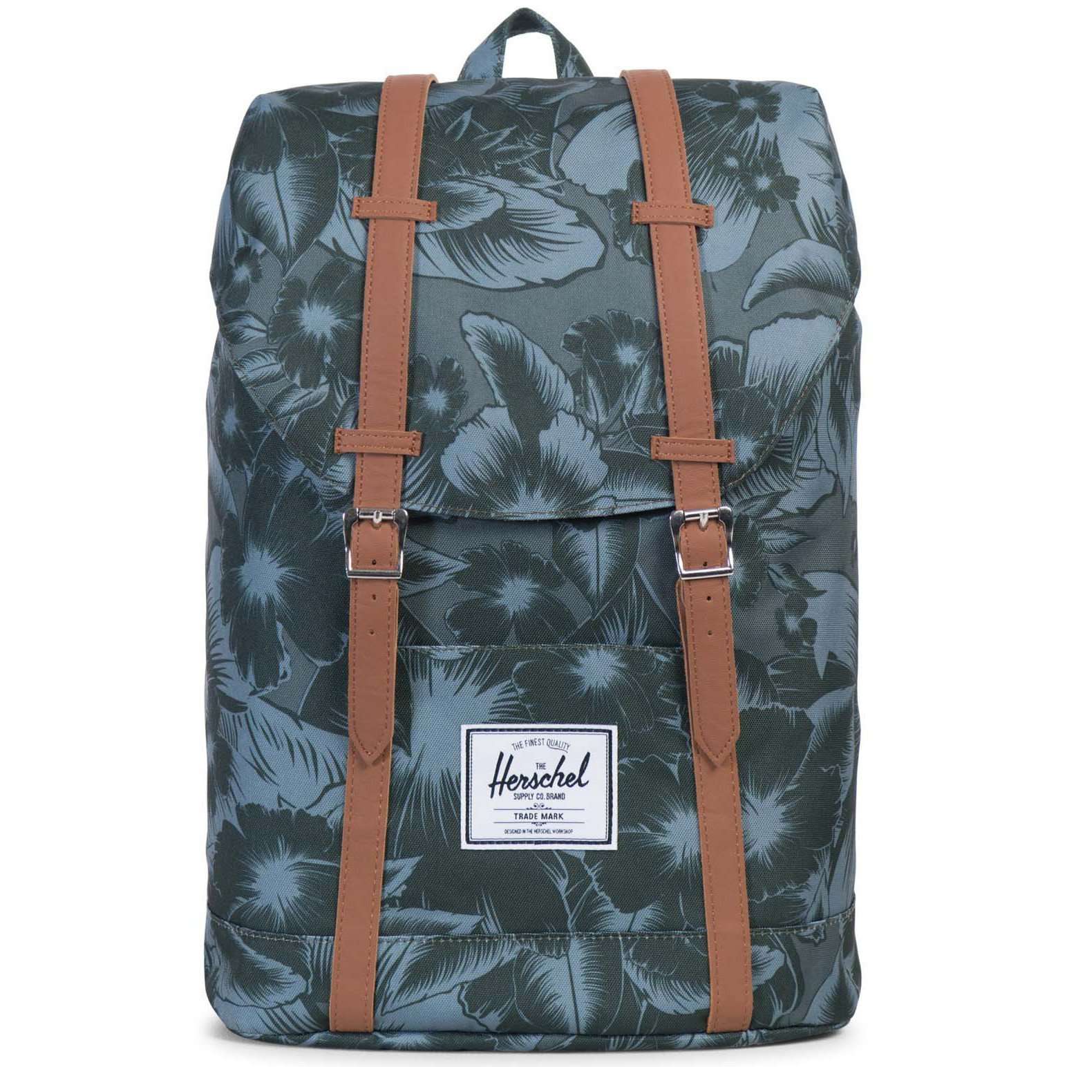 herschel backpack with luggage strap Retreat Backpack in Jungle Floral Green by Herschel Supply Co. Green