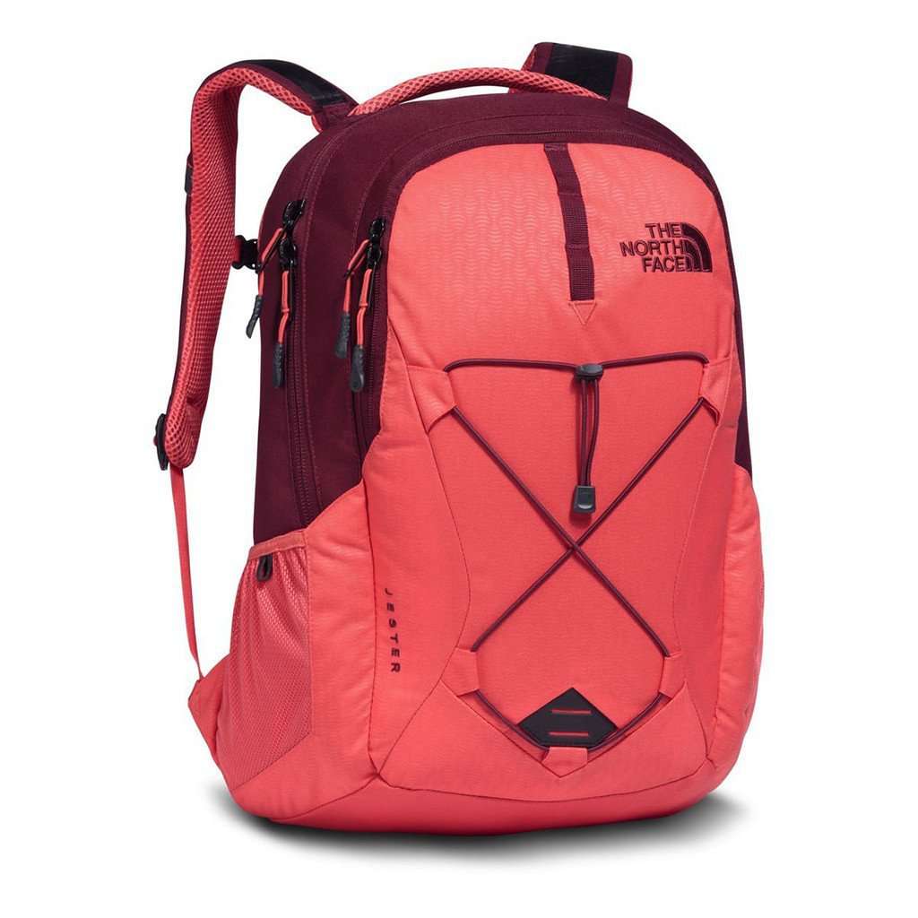 Women's Jester Backpack in Cayenne Red Emboss by The North Face - Country Club Prep