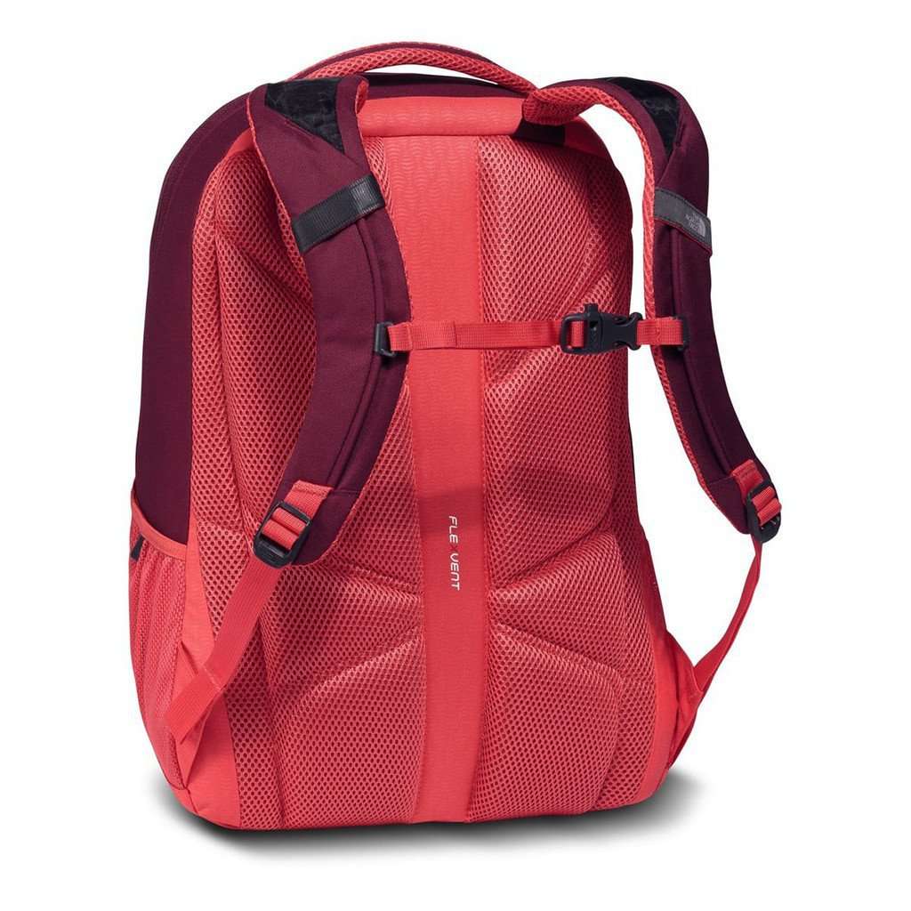 Women's Jester Backpack in Cayenne Red Emboss by The North Face - Country Club Prep