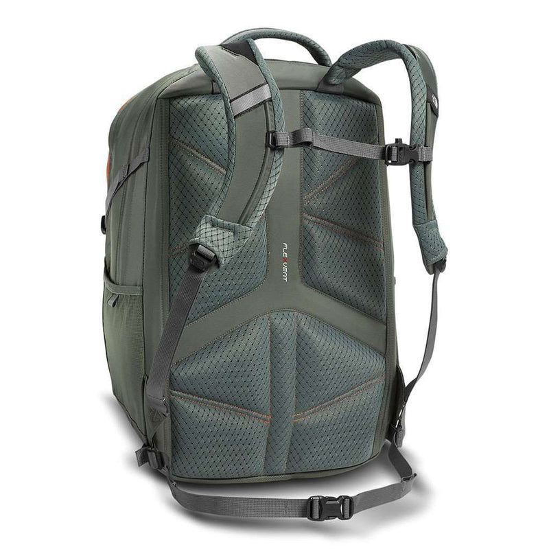 north face gray orange backpack The North Face Women's Recon Backpack in Nasturtium Orange and Sedona Sage Grey – Country Club Prep