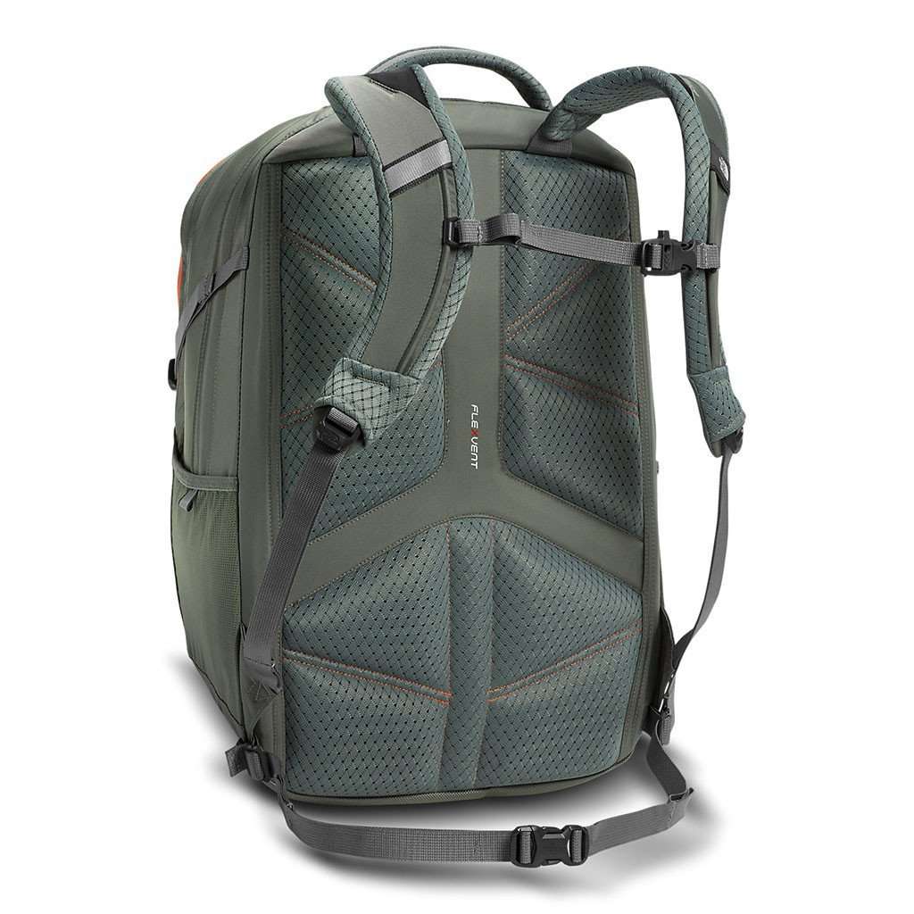 north face dark sage backpack The North Face Women's Recon Backpack in Nasturtium Orange and Sedona Sage  Grey – Country Club Prep