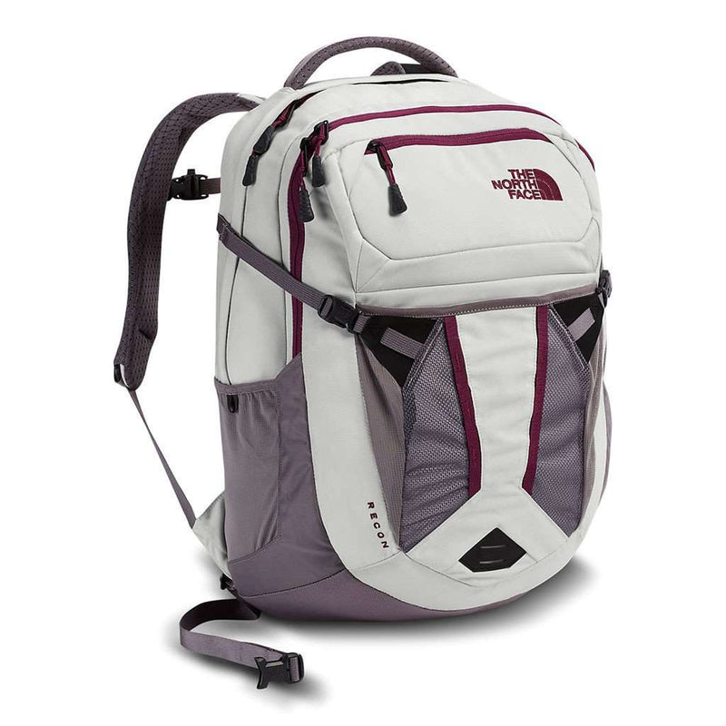 gray and pink north face backpack The North Face Women's Recon Backpack in Vaporous Grey Light Heather – Country Club Prep
