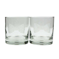 Bow Ties 11 oz Rocks Glasses - Set of 4 - by Country Club Prep - Country Club Prep