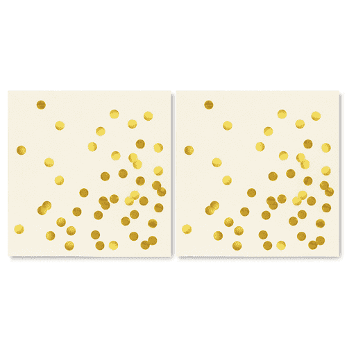 Cocktail Napkins in Gold Dots by Kate Spade New York - Country Club Prep