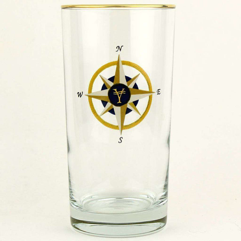 Compass Rose High Ball Glasses by Richard E. Bishop - Country Club Prep
