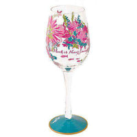 Hand-painted Wine Glass in Trippin' and Sippin' by Lilly Pulitzer - Country Club Prep