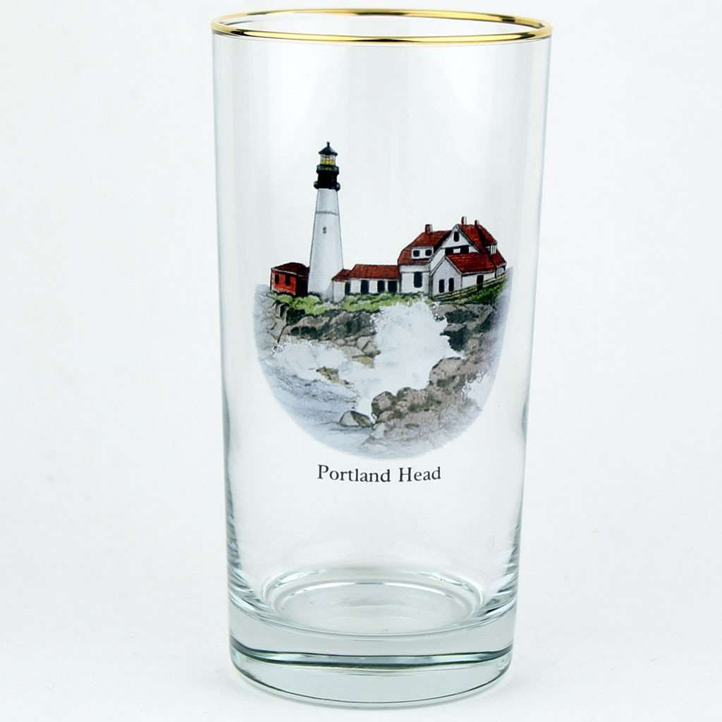 Lighthouse High Ball Glasses by Richard E. Bishop - Country Club Prep