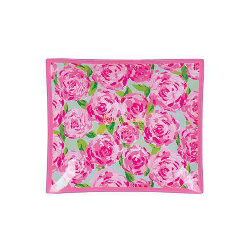 Medium Glass Catchall Tray in First Impression by Lilly Pulitzer - Country Club Prep