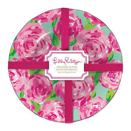 Melamine Plate Set in First Impressions by Lilly Pulitzer - Country Club Prep