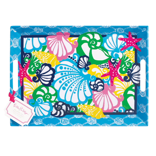 Melamine Serving Tray in Chiquita Bonita by Lilly Pulitzer - Country Club Prep