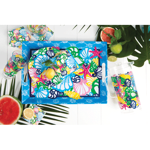 Melamine Serving Tray in Lucky Charms by Lilly Pulitzer - Country Club Prep