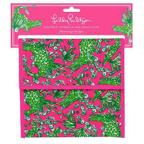 Reusable Sandwich and Snack Sack in See You Later by Lilly Pulitzer - Country Club Prep
