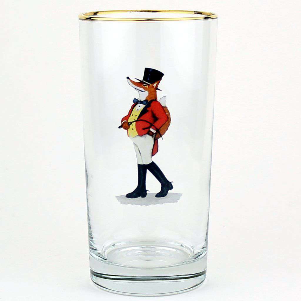 Snooty Fox High Ball Glasses by Richard E. Bishop - Country Club Prep