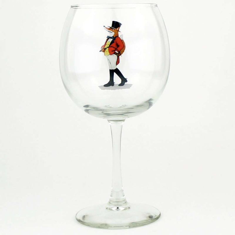 Snooty Fox Wine Glass Set by Richard E. Bishop - Country Club Prep