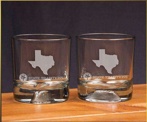 Texas Gameday Glassware (Set of 2) by State Traditions - Country Club Prep