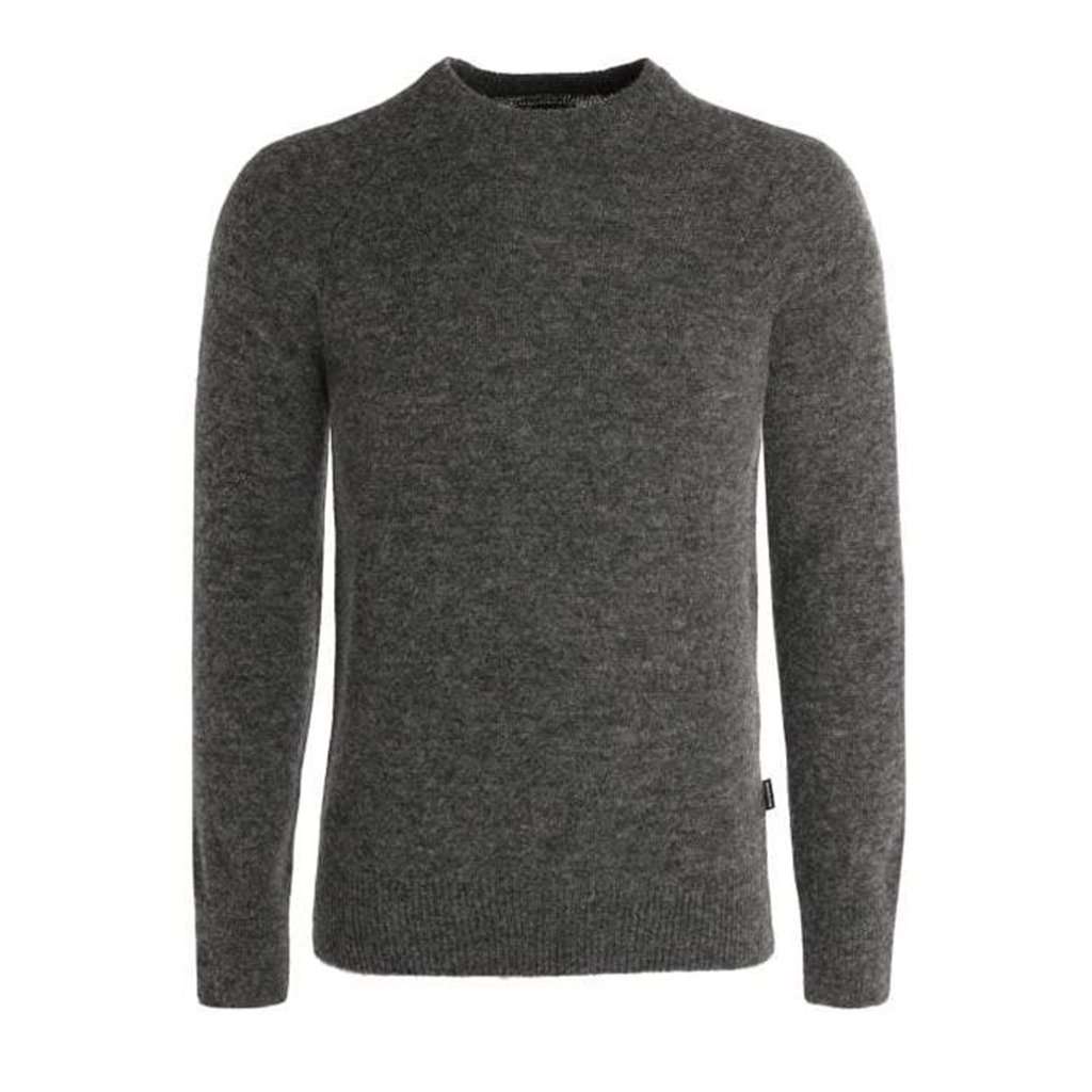 Lowther Crew Neck Sweater in Charcoal by Barbour - Country Club Prep