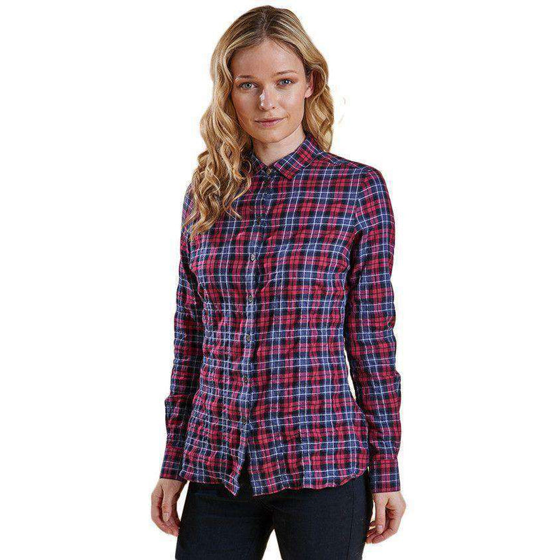 Barbour Barlett Shirt in Navy and Red Check – Country Club Prep