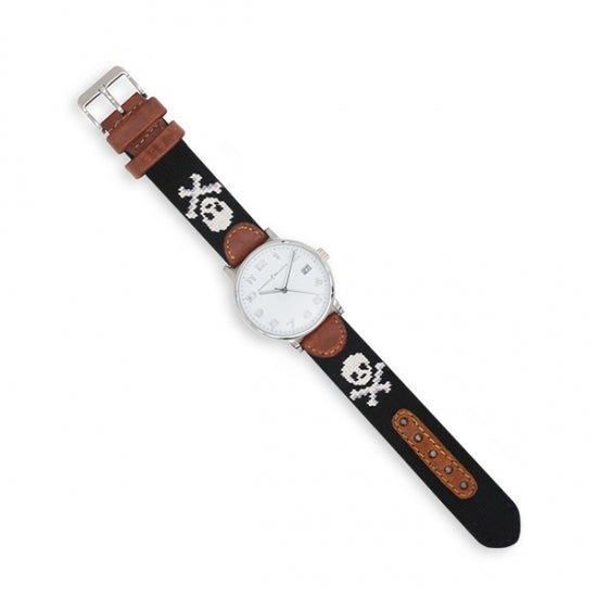 Jolly Roger Needlepoint Watch by Smathers & Branson - Country Club Prep