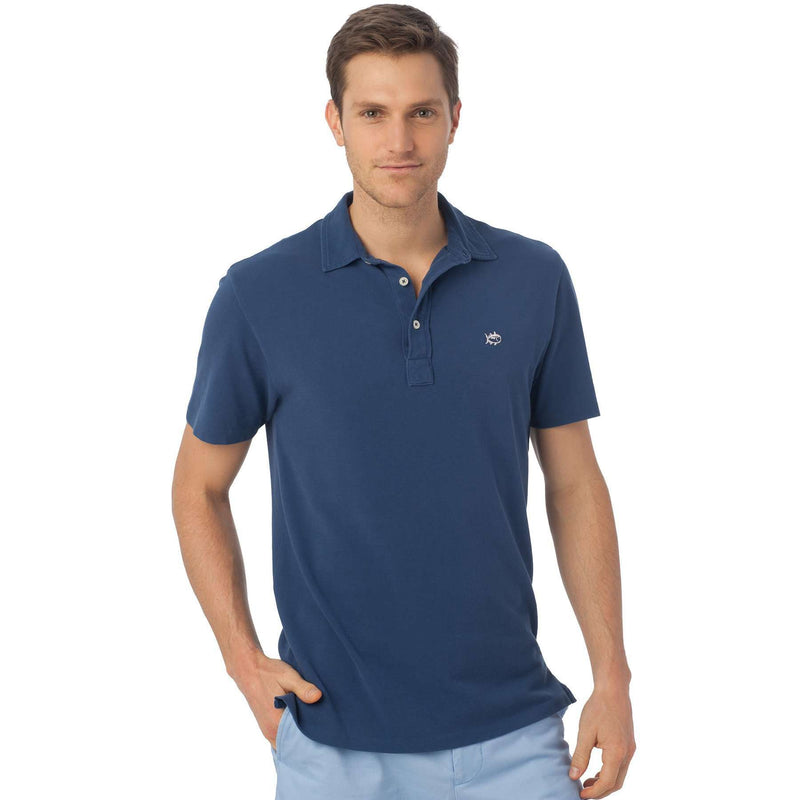 Short Sleeve Beachside Polo in Federal Blue by Southern Tide - Country Club Prep