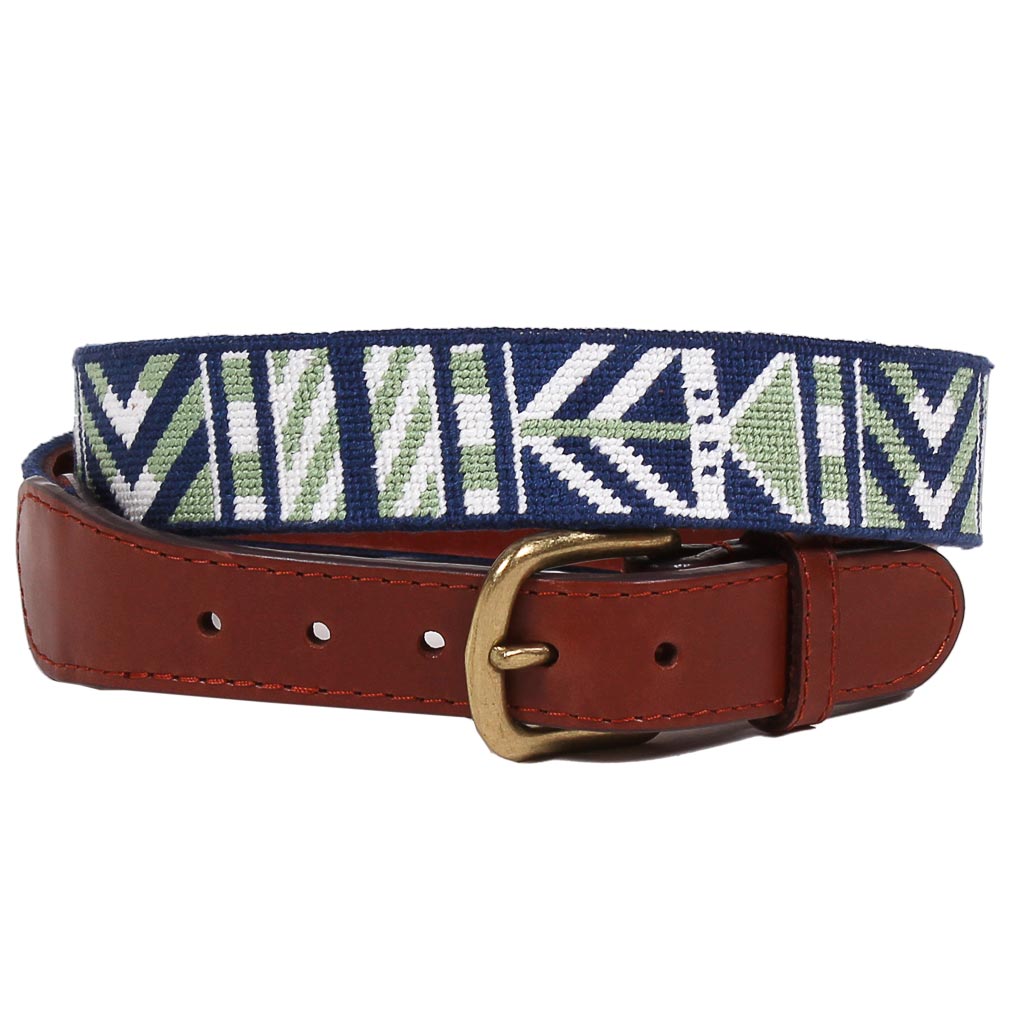 Brunswick Needlepoint Belt by Smathers & Branson - Country Club Prep