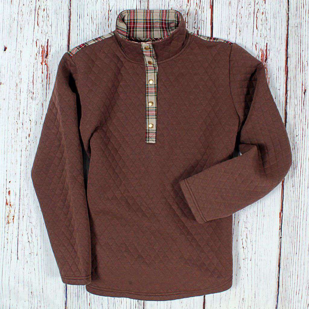 Bergen Quilted Patch Pullover by Nordic Fleece - Country Club Prep