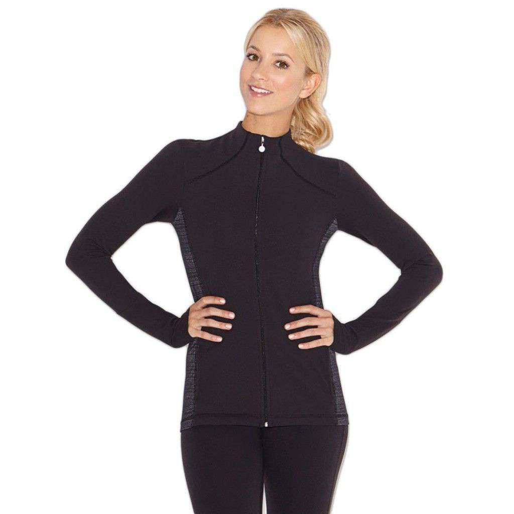Inner Calm Mock Neck Jacket in Black by Beyond Yoga - Country Club Prep