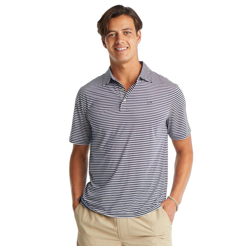 Bimini Striped Brrr Performance Polo Shirt by Southern Tide - Country Club Prep