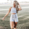 Birdie Ruffle Front Short by Lauren James - Country Club Prep