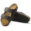 Women's Arizona Sandal in Oiled Iron Leather with Soft Footbed by Birkenstock - Country Club Prep