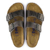 Women's Arizona Sandal in Oiled Iron Leather with Soft Footbed by Birkenstock - Country Club Prep