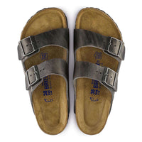 Women's Arizona Sandal in Oiled Iron Leather with Soft Footbed by Birkenstock - Country Club Prep