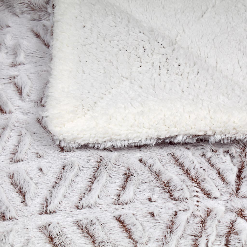 Stavanger Double Texture Sherpa Blanket by Nordic Fleece - Country Club Prep