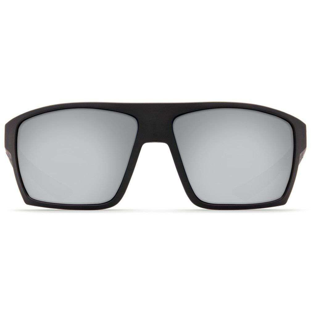 Bloke Sunglasses in Matte Black & Matte Gray with Gray Polarized Glass Lenses by Costa del Mar - Country Club Prep