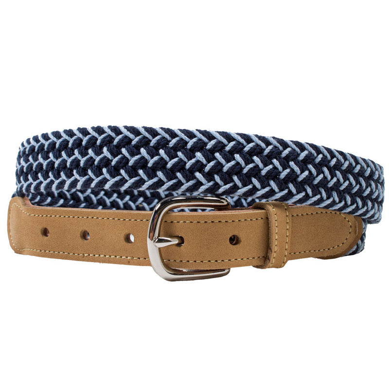 Happy Hour Woven Leather Tab Belt by Country Club Prep - Country Club Prep