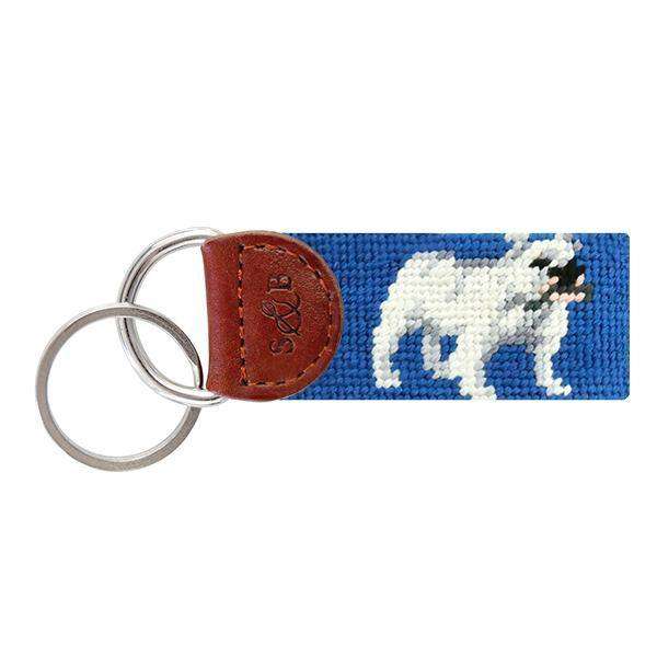 Bulldog Needlepoint Key Fob by Smathers & Branson - Country Club Prep