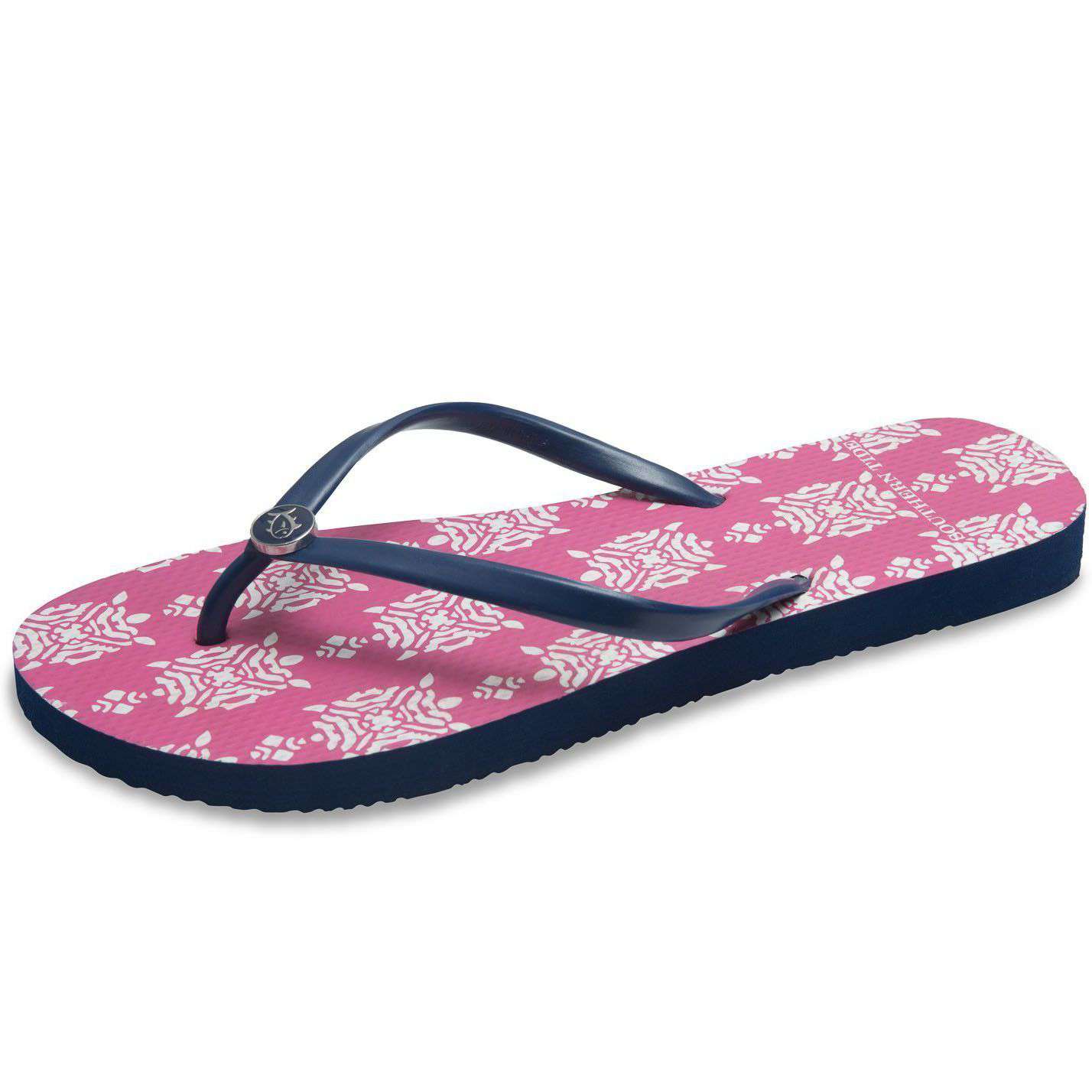 Women's Boardwalk Flip Flop in Turtlepoint Print by Southern Tide - Country Club Prep