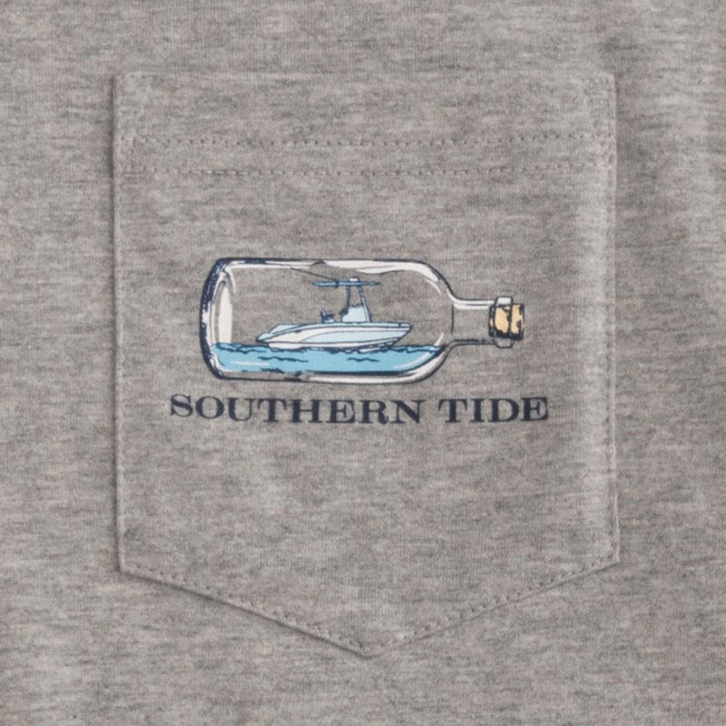 Boat in a Bottle Heathered Tee Shirt by Southern Tide - Country Club Prep